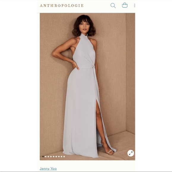 JENNY YOO ELLIYA MOCK NECK DRESS, like New, unaltered, worn once - Picture 1 of 4